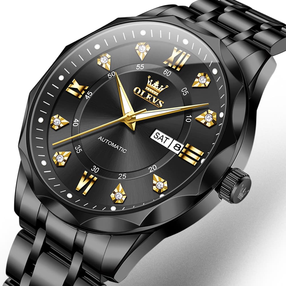 OLEVS 6727 Automatic Mechanical Diamond Watch For Men