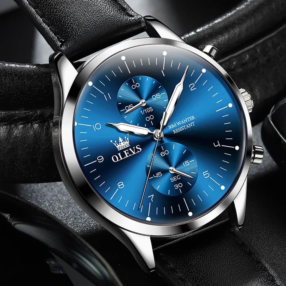 OLEVS 2880 Minimalist Slim Dress Chronograph Watch for Men