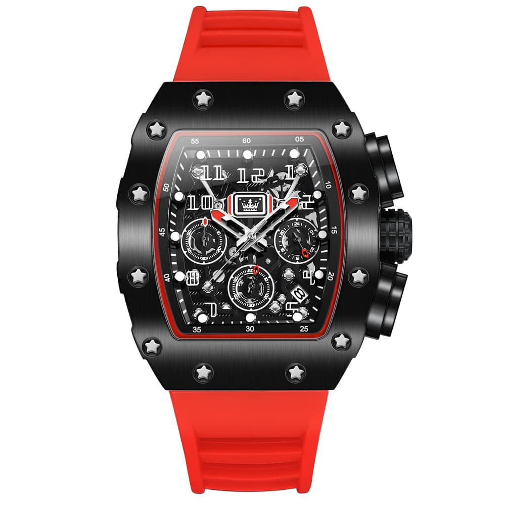 OLEVS 3608 Tonneau Sports Quartz Watch for Men