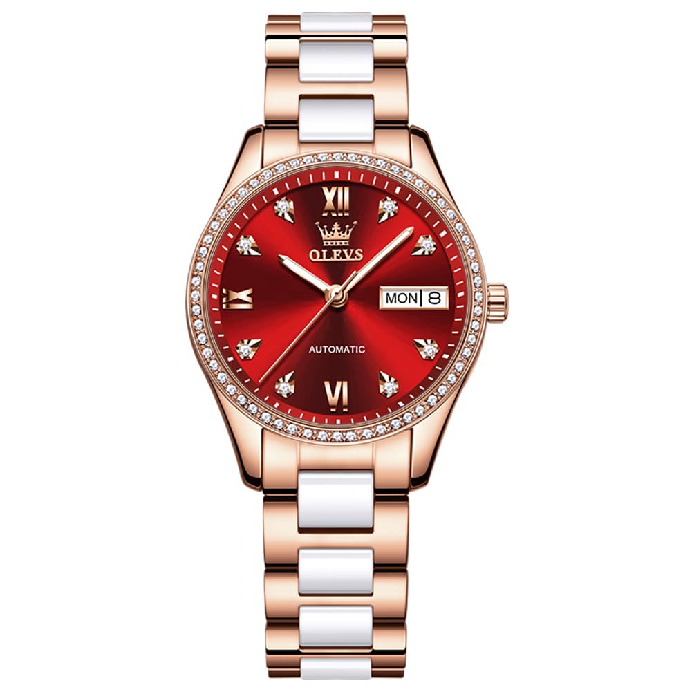 OLEVS 6637 Ceramic Automatic Mechanical Watch for Women