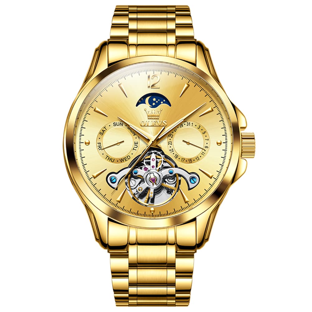 OLEVS 6663 Automatic Mechanical Moon Phase Watch for Men