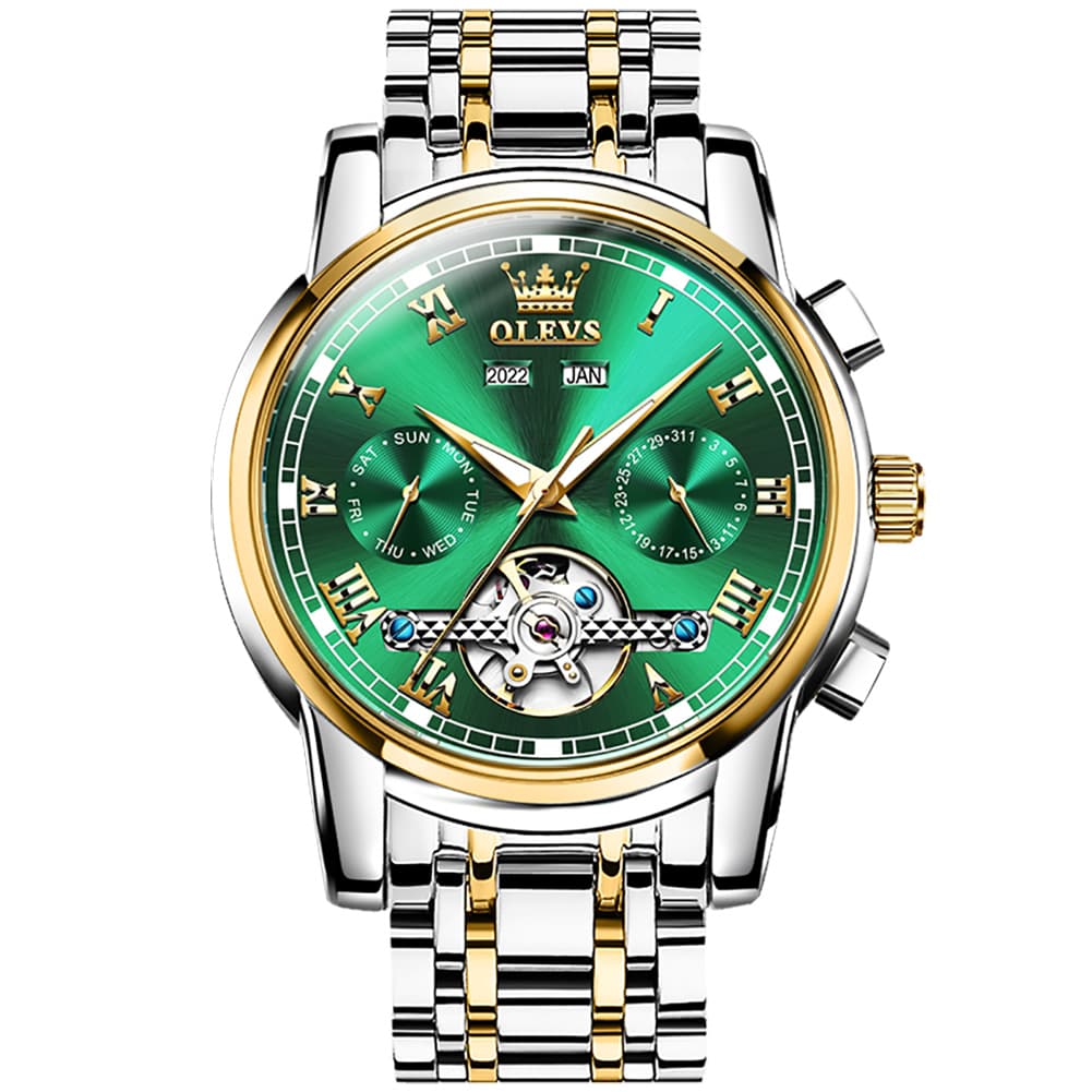 OLEVS 6607 Classic Open Heart Automatic Mechanical Watch for Men