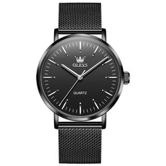 OLEVS Minimalist Ultra Thin Mesh Quartz Watch 7125 for Men