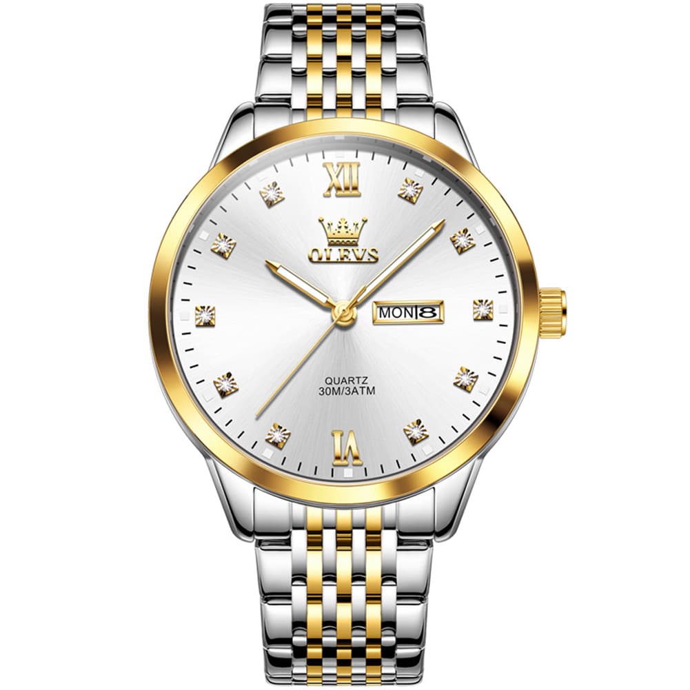 OLEVS 2943 Ultra Thin Diamond Dial Quartz Watch for Men