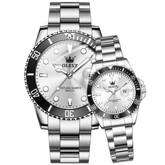 OLEVS 5885 Iconic Dive Style Couple Watch Set
