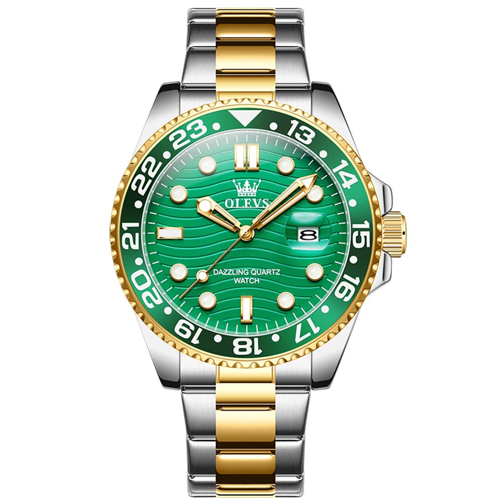 OLEVS 3610 Dive Style Steel Quartz Watch for Men