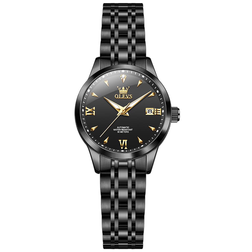 OLEVS Diamond Dial Day Date Automatic Mechanical Watch 9956 for Women
