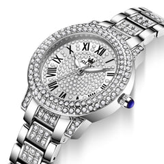 OLEVS 9943 Diamond Paved Dial Luxury Watch for Women