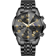 OLEVS 3676 Quartz 3D Rhombic Chronograph Watch For Men