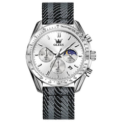 OLEVS 3630 Multifunction Nylon Quartz Watch for Men