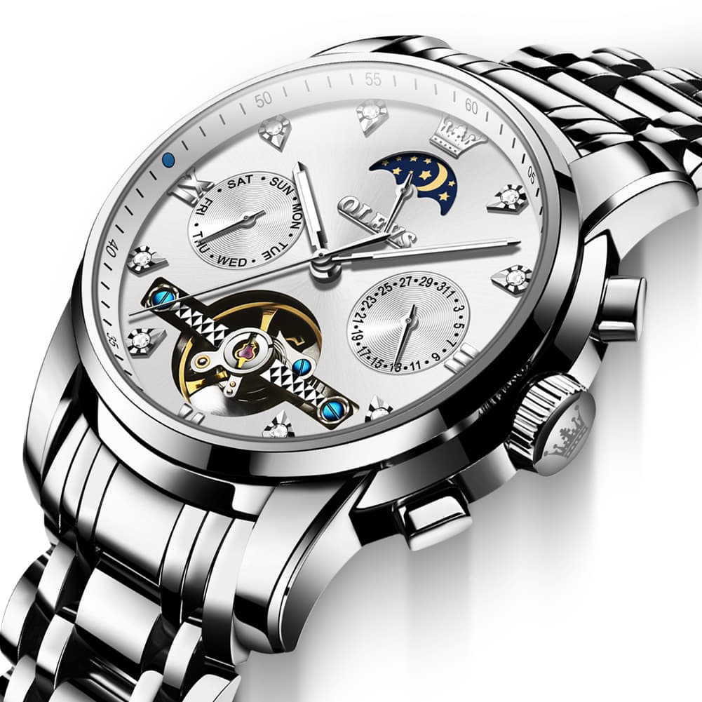 OLEVS 6678 Mechanical Moon Phase Automatic Watch for Men