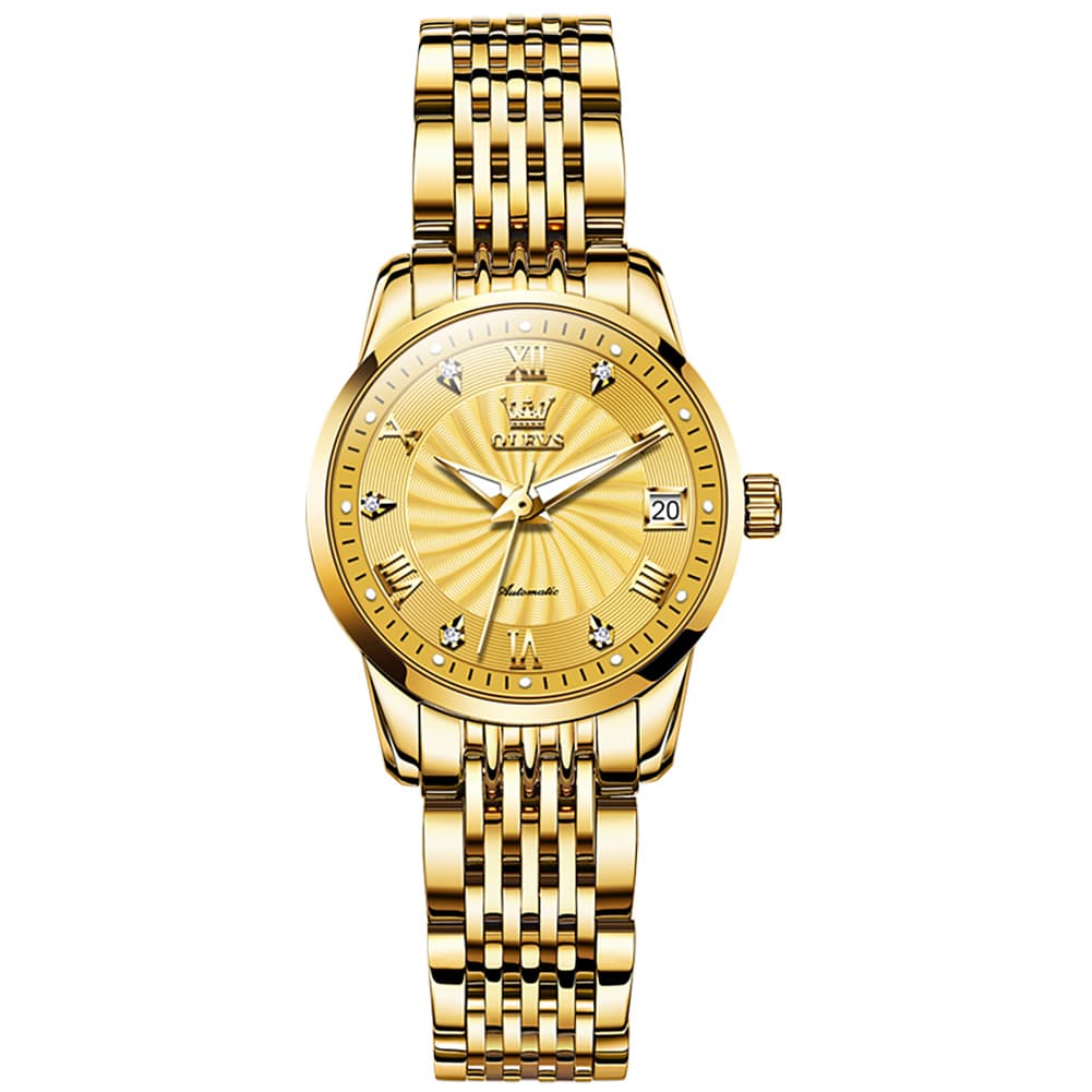 OLEVS 6630 Petite Sunburst Mechanical Watch for Women