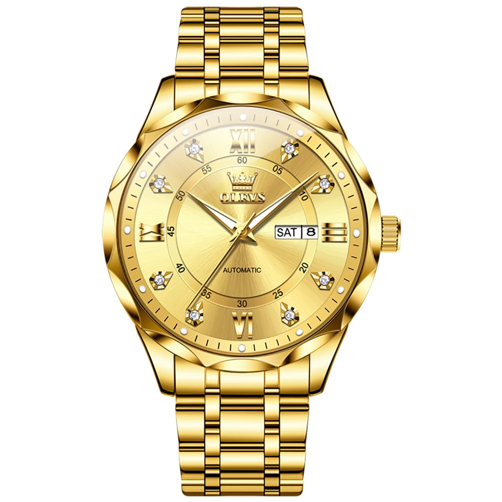 OLEVS 6727 Automatic Mechanical Diamond Watch For Men