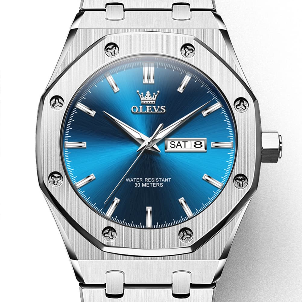 OLEVS 3726 Octagonal Luminous Quartz Watch for Men
