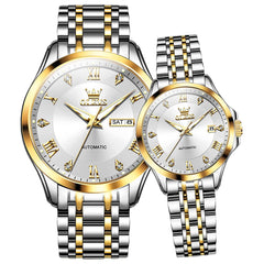 OLEVS 6702 Diamond Automatic Mechanical Watch For Couples