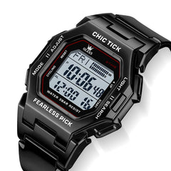 OLEVS 1119 Classic Retro Octagon Digital Sport Watch Unisex