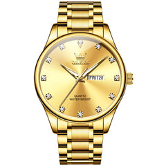 OLEVS 3612 Diamond Dial Quartz Steel Watch for Men