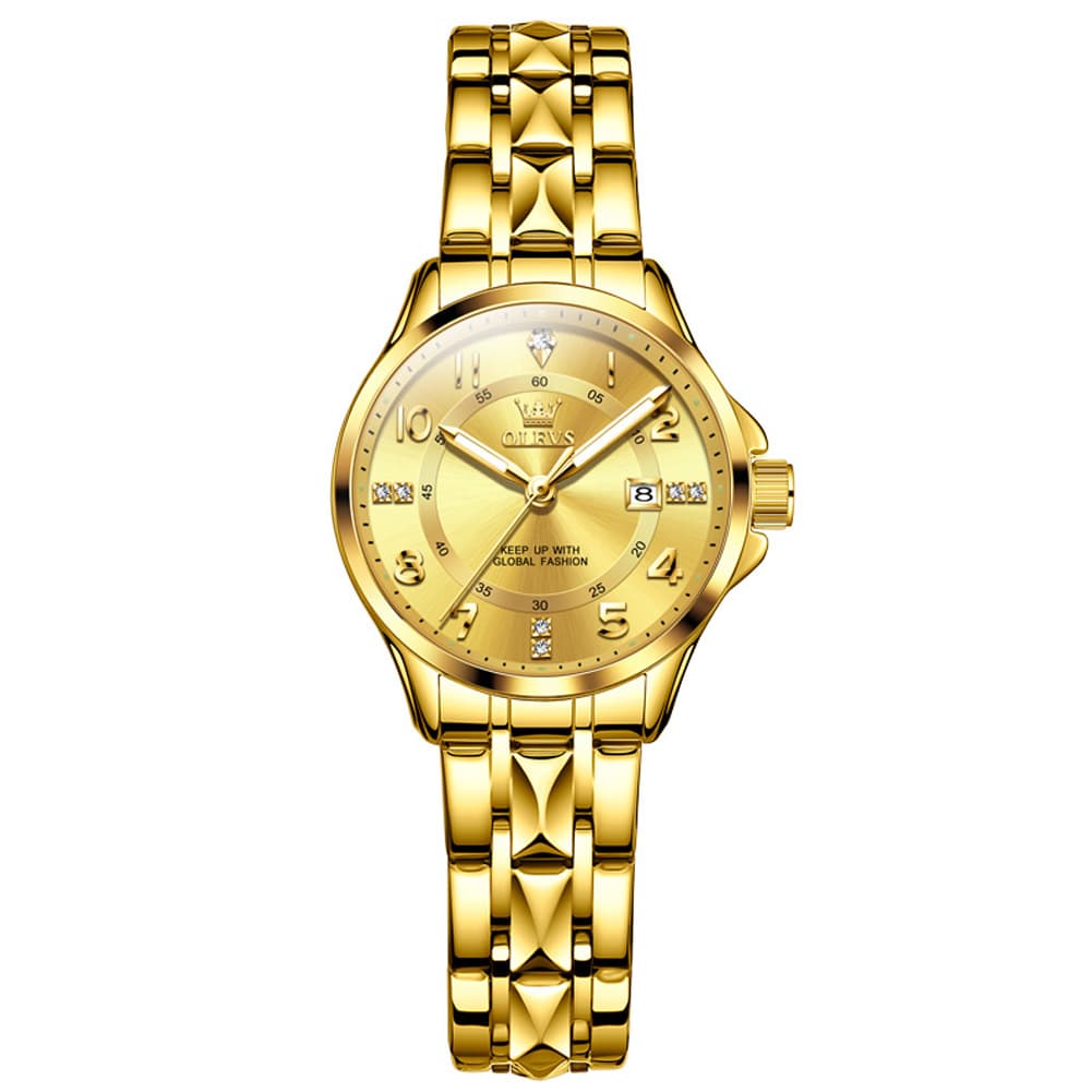 OLEVS 2910 Diamond Day Date Couples Watch Set Men Women