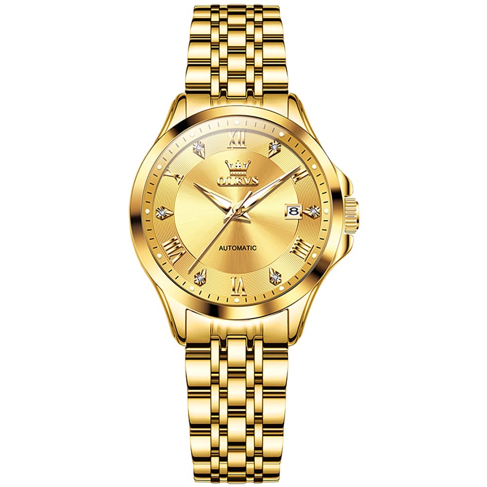 OLEVS 6702 Elegant Diamond Automatic Mechanical Watch For Women