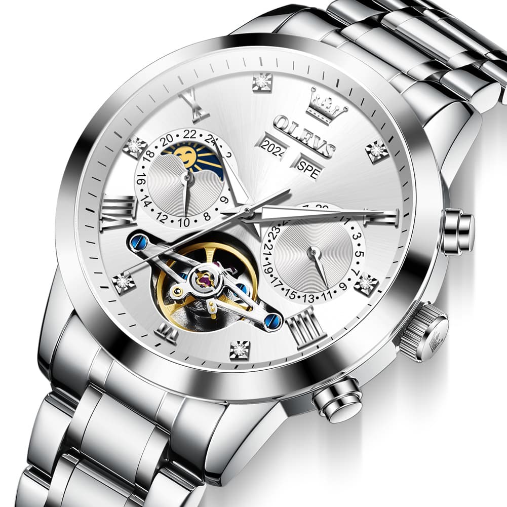 OLEVS 7029 Open Heart Automatic Mechanical Watch For Men
