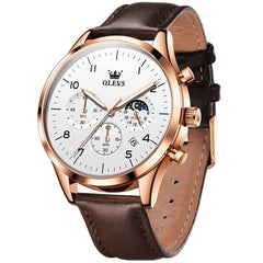 OLEVS 2882 Luxury Moon Phase Chronograph Watch for Men