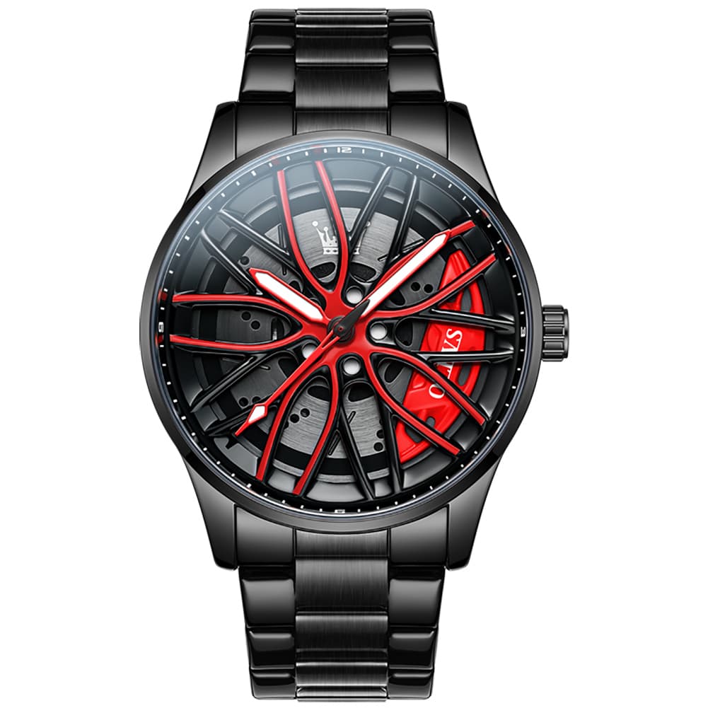 OLEVS 9937 Wheel Caliper Rim Racing Quartz Watch for Men