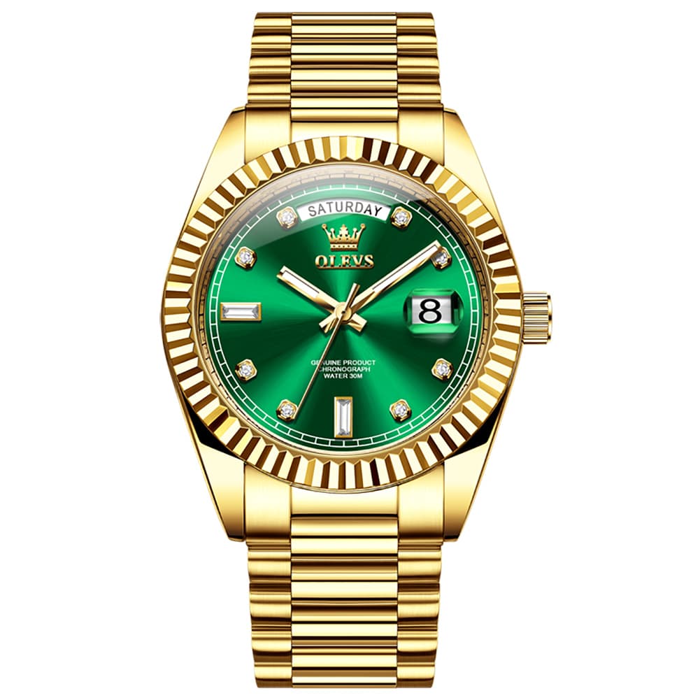 OLEVS 6736 Fluted Bezel Mechanical Watch for Men