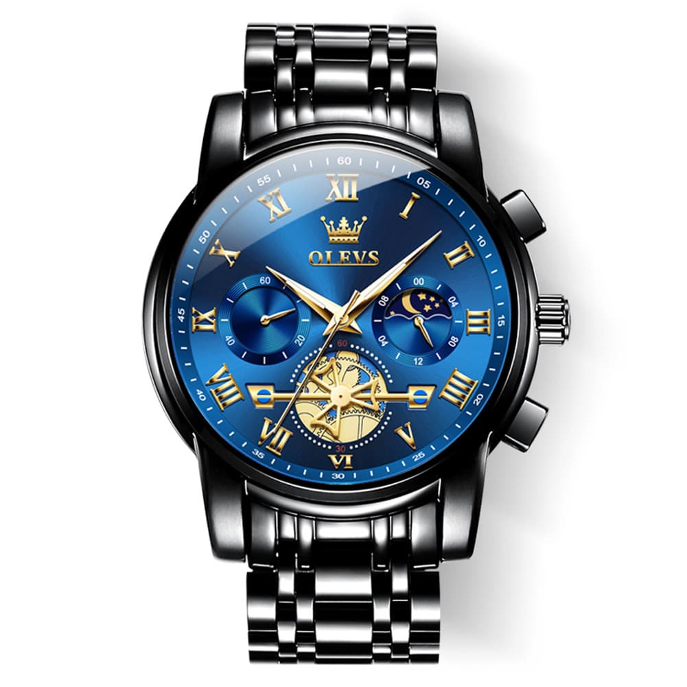 OLEVS 2859 Luxury Moon Phase Chronograph Quartz Watch for Men