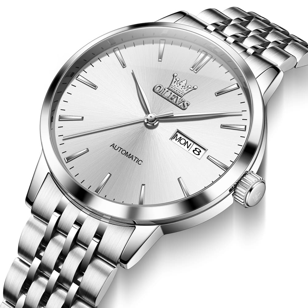 OLEVS 7048 Minimalist Dual Calendar Automatic Watch For Men