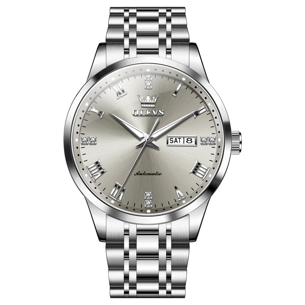 OLEVS 7062 Classic Dual Calendar Automatic Watch For Men