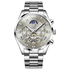 OLEVS 3640 Open-Heart Moon Phase Quartz Watch for Men