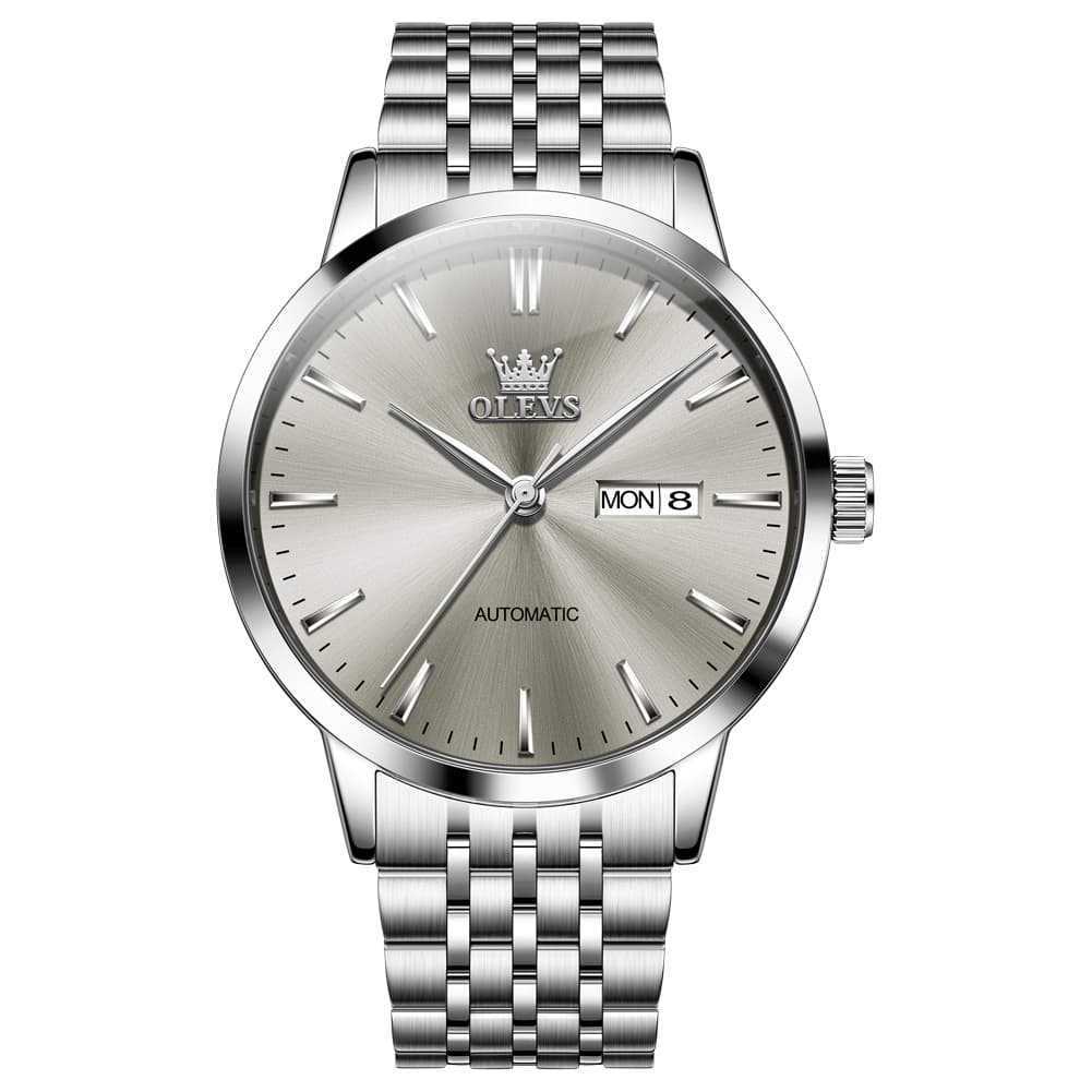 OLEVS 7048 Minimalist Dual Calendar Automatic Watch For Men