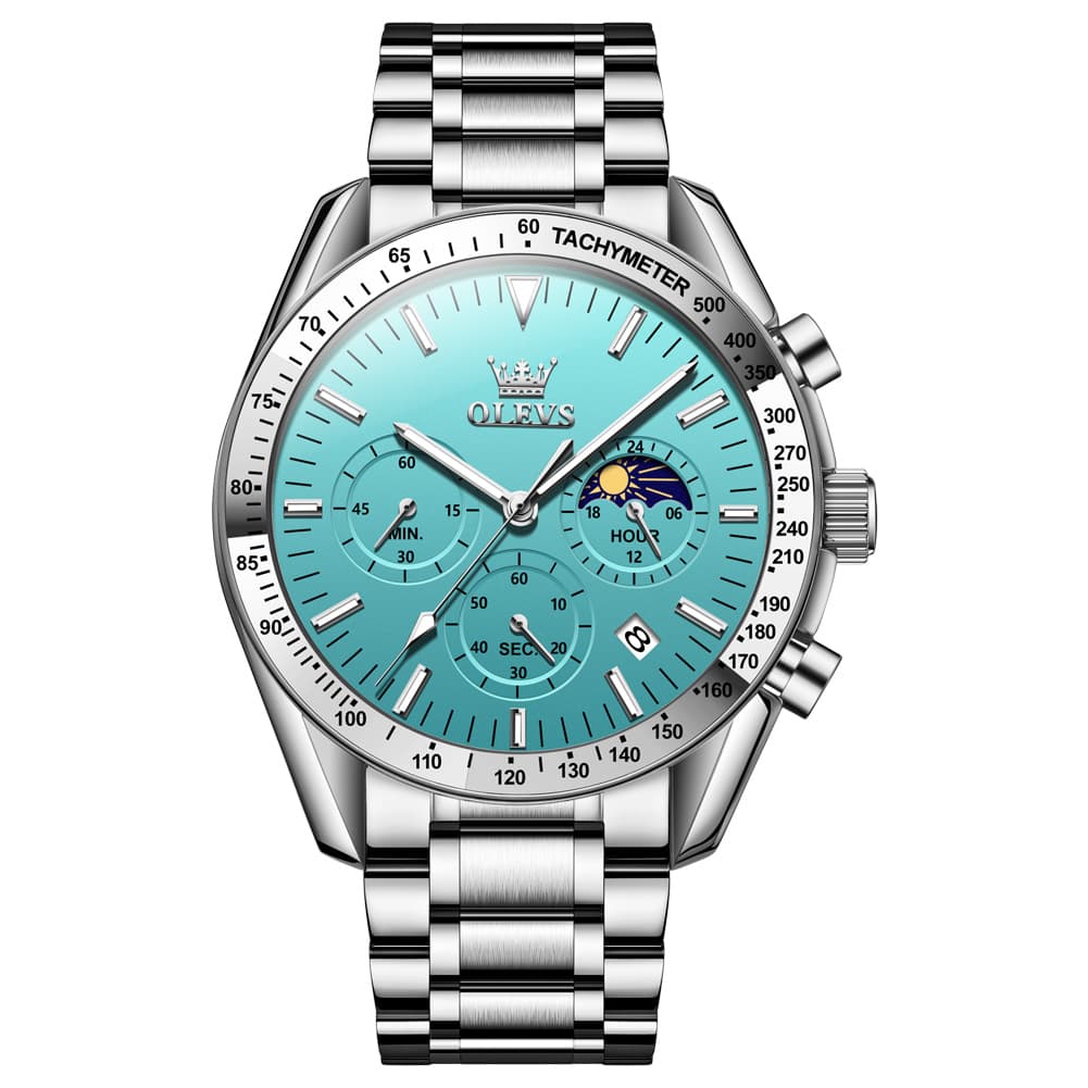 OLEVS 3618 Chronograph Moon Phase Quartz Watch for Men