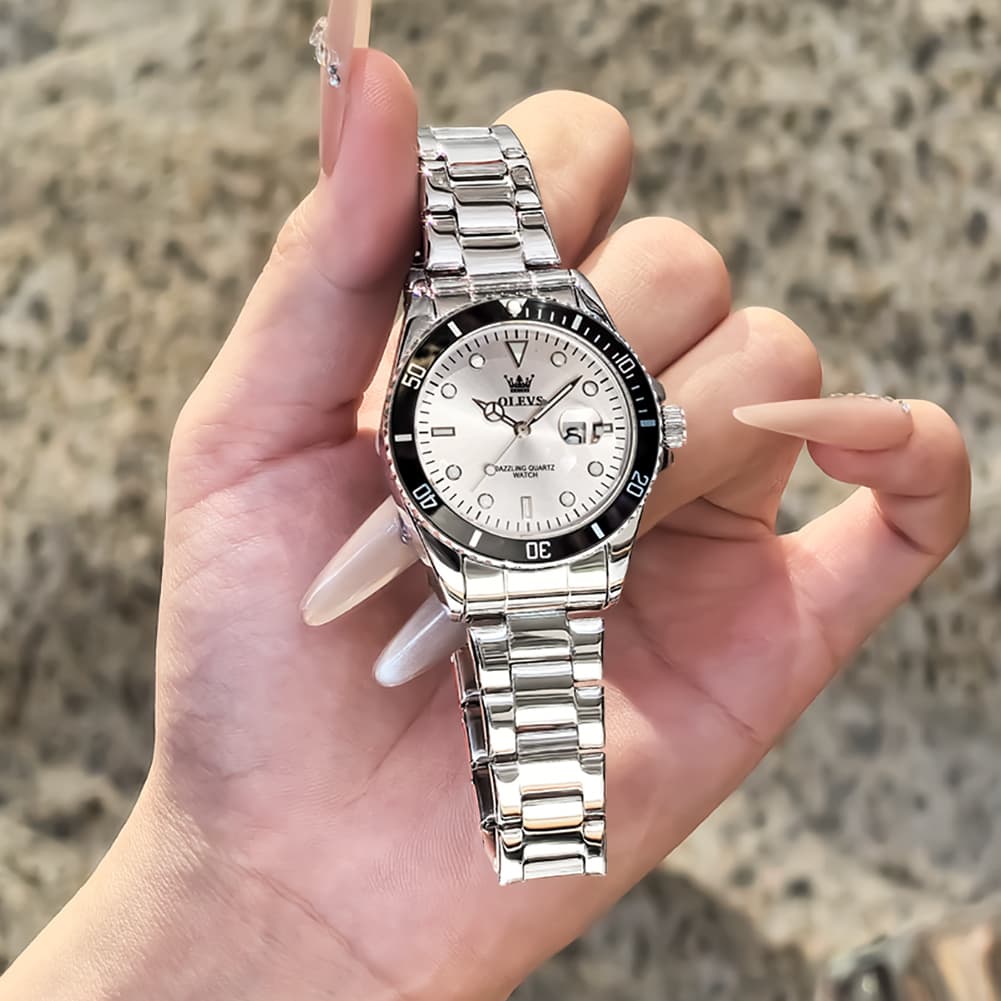 OLEVS 5885 Sporty Chic Luxury Dive Style Watch for Women