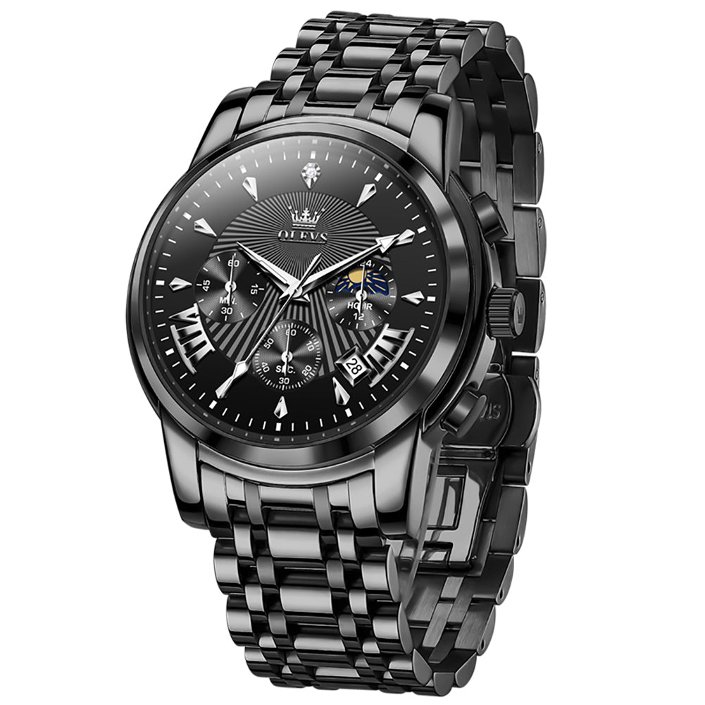 OLEVS 2892 Steel Chronograph Quartz Watch for Men