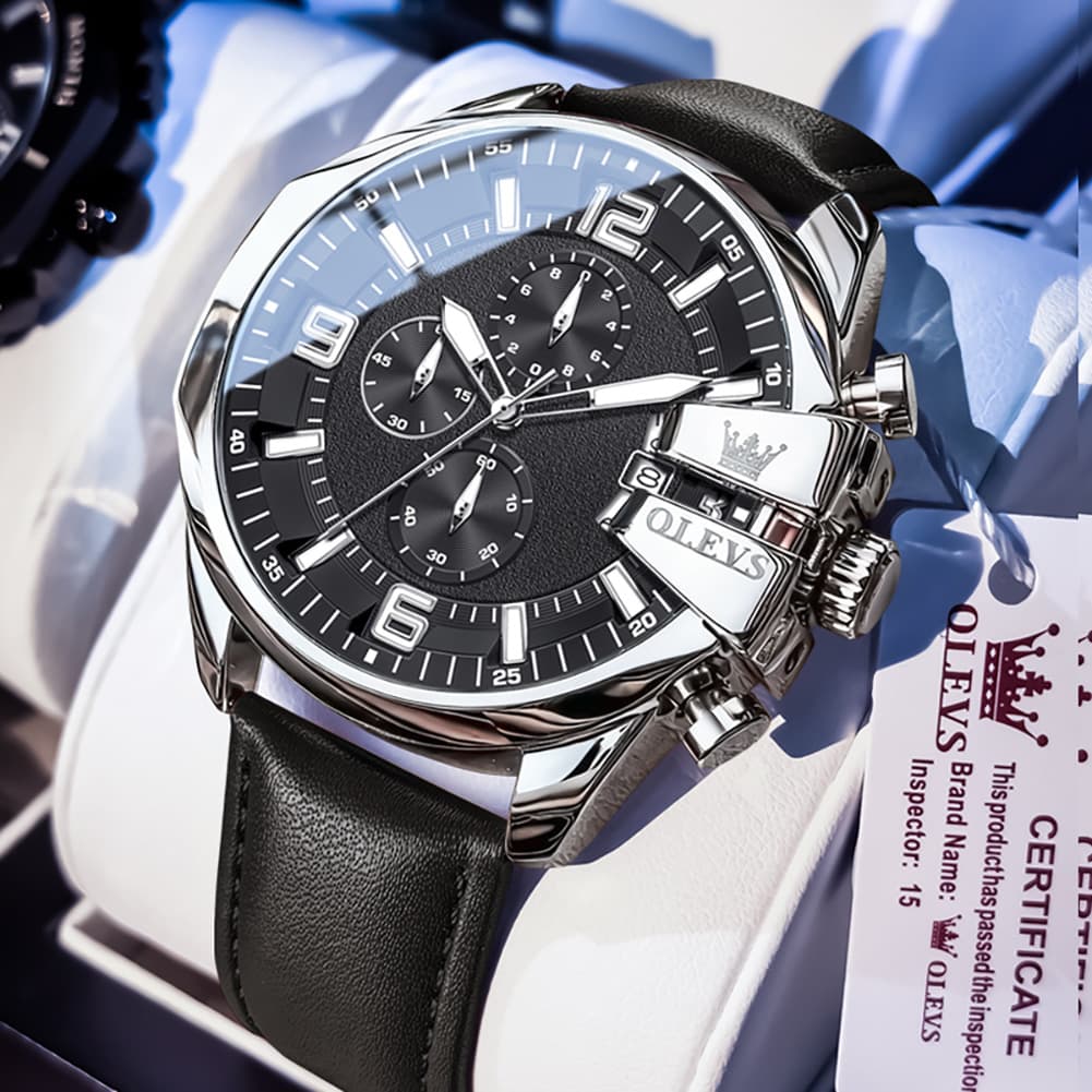 OLEVS 2978 Oversized 50mm Chronograph Quartz Watch for Men