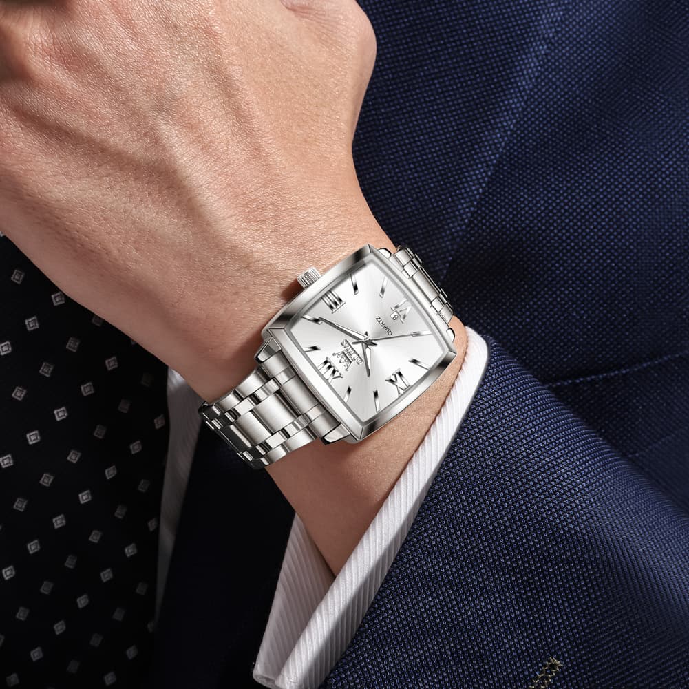 OLEVS 2969 Square Classic Quartz Watch for Men