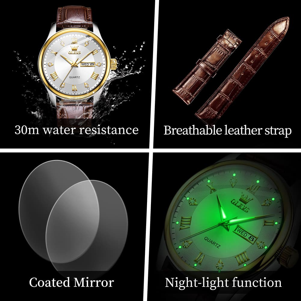 OLEVS 3649 Ultra-thin Classic Quartz Watch for Men
