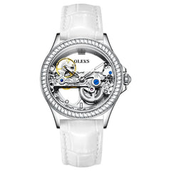 OLEVS 6699 Oversized Skeleton Mechanical Watch for Women