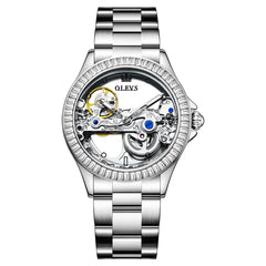 OLEVS 6699 Oversized Skeleton Mechanical Watch for Women