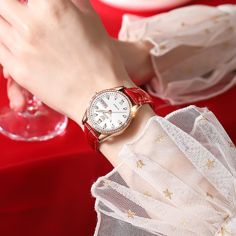 OLEVS 6637 Ceramic Automatic Mechanical Watch for Women