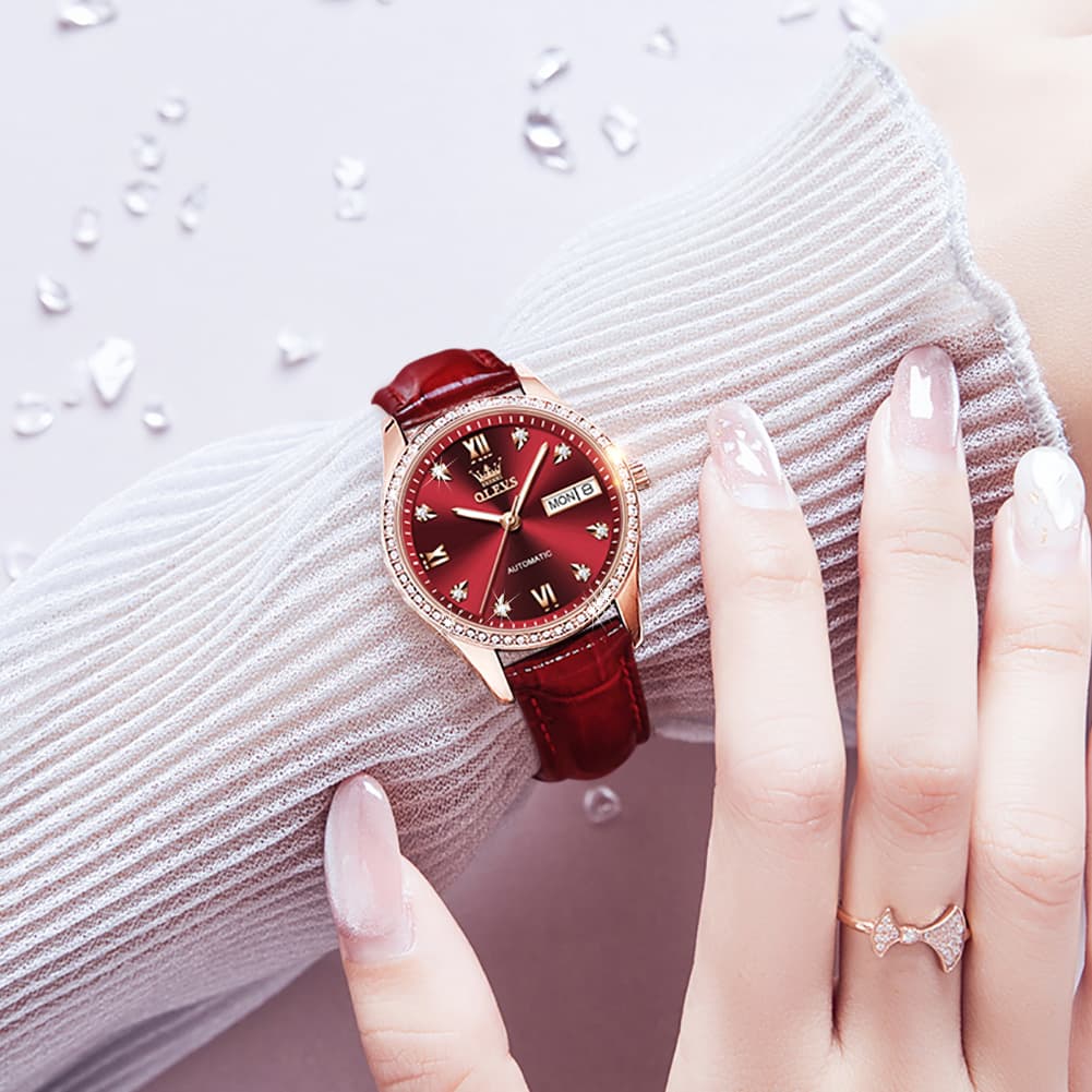 OLEVS 6637 Ceramic Automatic Mechanical Watch for Women