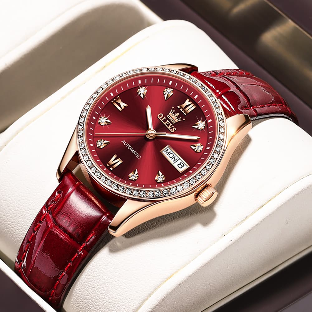 OLEVS 6637 Ceramic Automatic Mechanical Watch for Women
