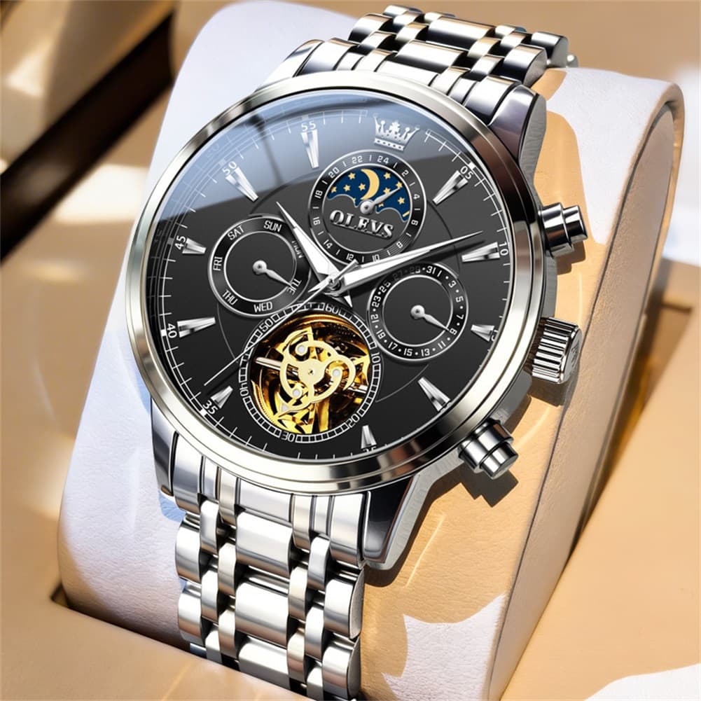 OLEVS 6746 Multi-Function Skeleton Mechanical Watch for Men