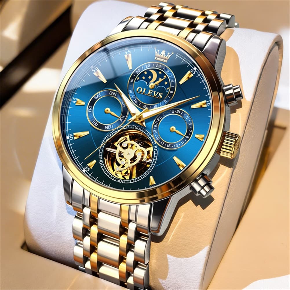 OLEVS 6746 Multi-Function Skeleton Mechanical Watch for Men