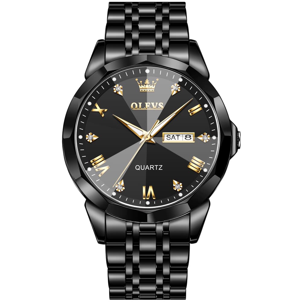 OLEVS 9931 Classic Diamond Stainless Steel Watch for Men