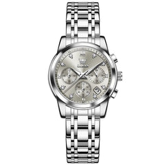 OLEVS 2858 Elegant Moon Phase Chronograph Watch for Women