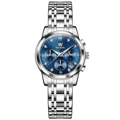 OLEVS 2858 Elegant Moon Phase Chronograph Watch for Women
