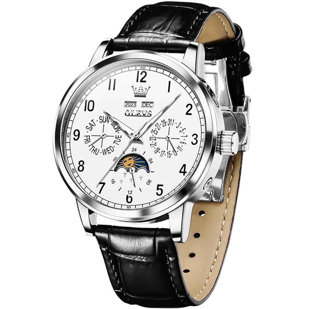 OLEVS 6698 Multifunction Moon Phase Mechanical Watch for Men