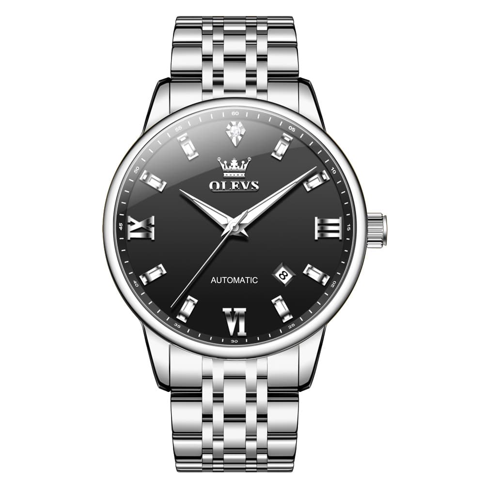 OLEVS 6723 Diamond Roman Numeral Automatic Mechanical Watch For Men